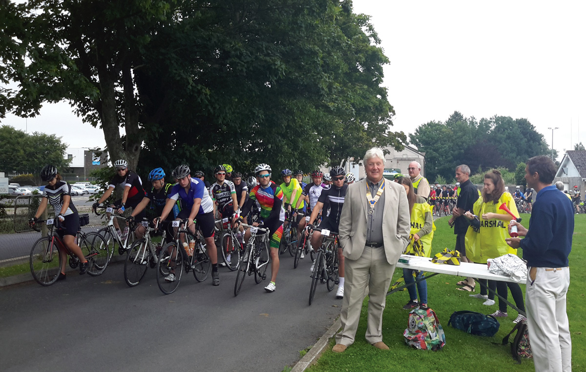 Start of Cycling Sportive, Bideford Bridge Rotary